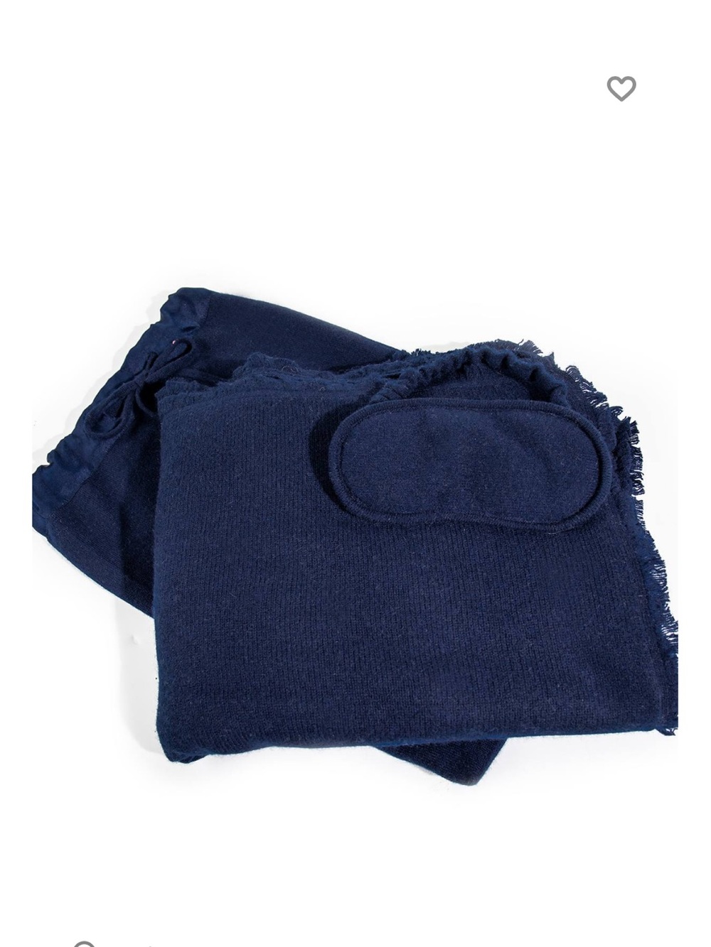 Naked Cashmere Travel Set Blanket Sleep Mask Dark Navy